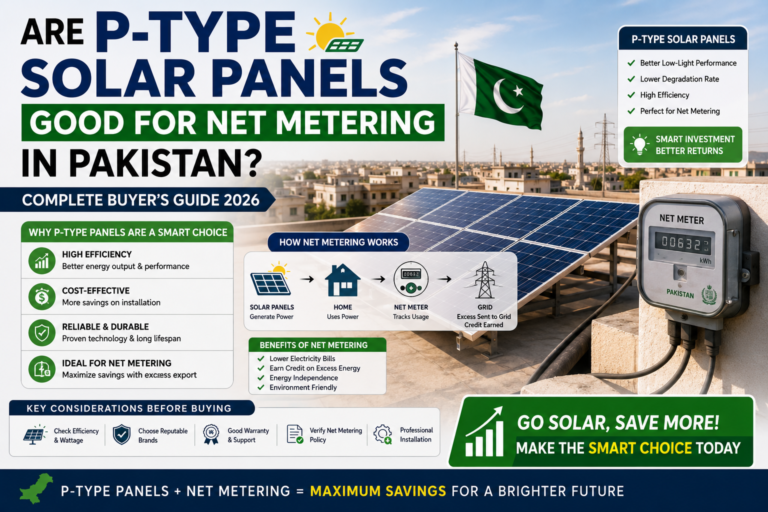 Are P-Type Solar Panels Good for Net Metering in Pakistan? Complete Buyer’s Guide 2026